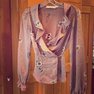 Blouse 100% polyester. Dress blouse. Wrap style.